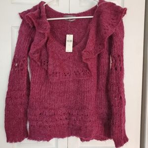 NWT Anthropologie Gemma alpaca ruffle sweater